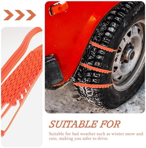 VOSAREA Car Tire Anti-skid Snow Chains, Extendable Snow Tire Strap - Image 7
