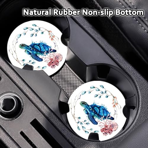 2Pack Beach Starfish Car Cup Holder Coaster Neoprene Car Coasters - Image 2