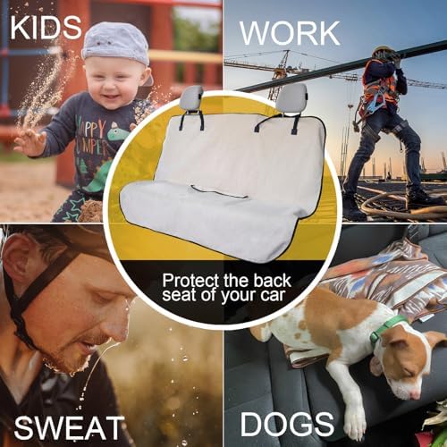 Back Seat Cover for Car Trucks Van SUV Jeep, Waterproof Rear Bench Towel Seat - Image 6