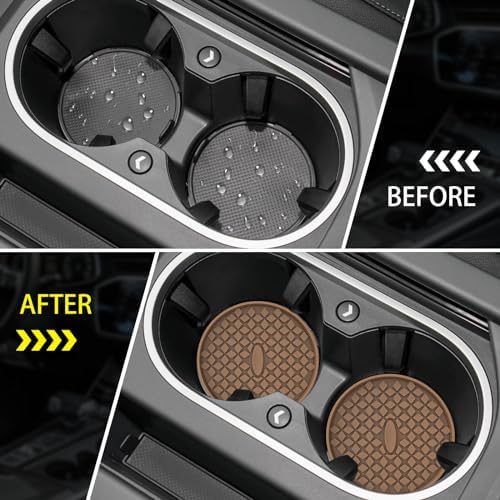 ME.FAN Car Cup Coasters Silicone Car Coasters/Cup Mats, Non-Slip Recessed Car - Image 4