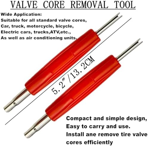 6Pcs R134A R12 A/C HVAC Valve Core Removal Tool Set，Dual Heads Valve Core - Image 3