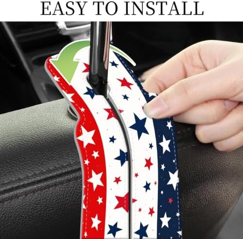 PU Leather Car Seat Hook, Storage Headrest Hanger, Cute Car Backseat Organizer - Image 5