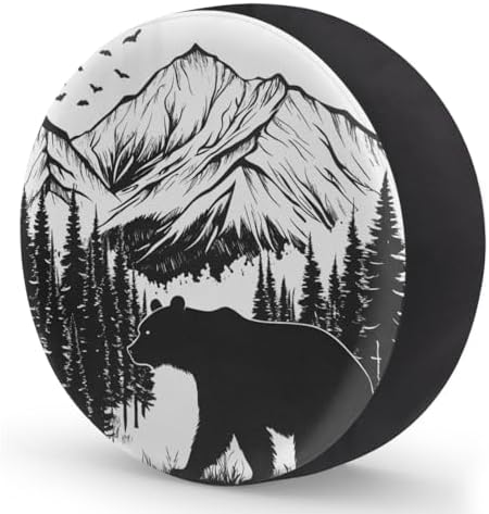 Rv Spare Tire Cover Wheel Mountain Forest Bear Tire Covers Wheel Protectors - Image 2