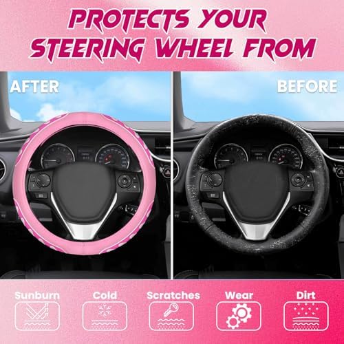 Ventilated Heart-Shaped Steering Wheel Cover - Image 4