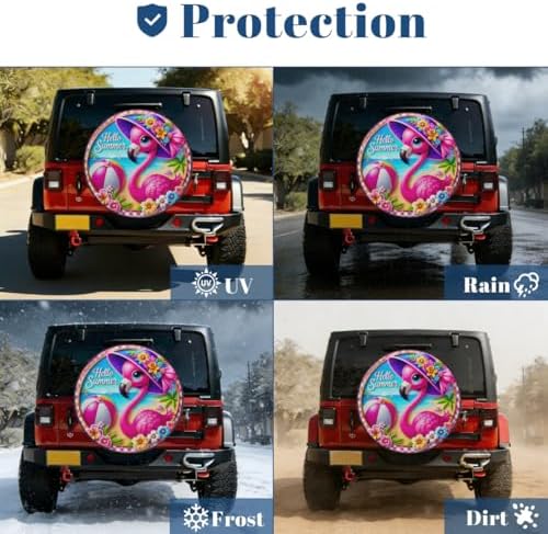 Flamingo Spare Tire Cover Waterproof Dust-Proof Spare Wheel Covers - Image 7