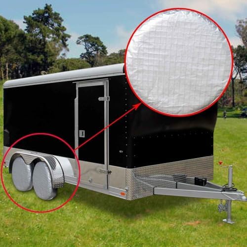 Tire Covers Set of 4, Waterproof Anti-UV Sun Snow Rain Tire Covers - Image 2
