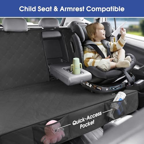 ALLANSING Upgraded 900D Heavy Duty Dog Back Bench Seat Cover, Car Seat Protector - Image 3