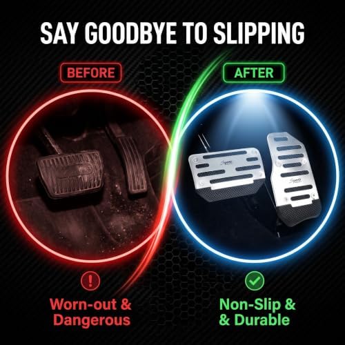2 PCS Non-slip Pedal Pads Set, Alloy Brake and Accelerator Pedal Protectors - Image 5