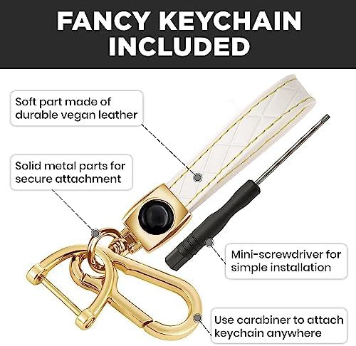 Lucrum Compatible with Hyundai Key Fob Cover & Keychain - Image 4