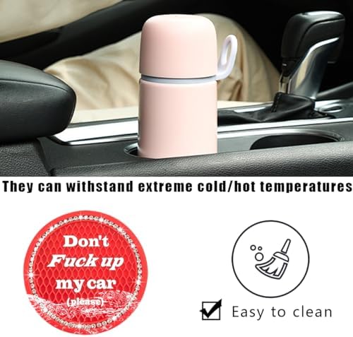 2 PCS Bling Car Cup Coaster, 2.75 Inch Anti-Slip Cup Holder Insert Coasters - Image 3