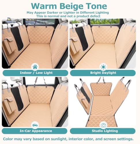 Bark Lover Dog Car Seat Covers for Back Seat, Waterproof Car Seat Protector for - Image 4