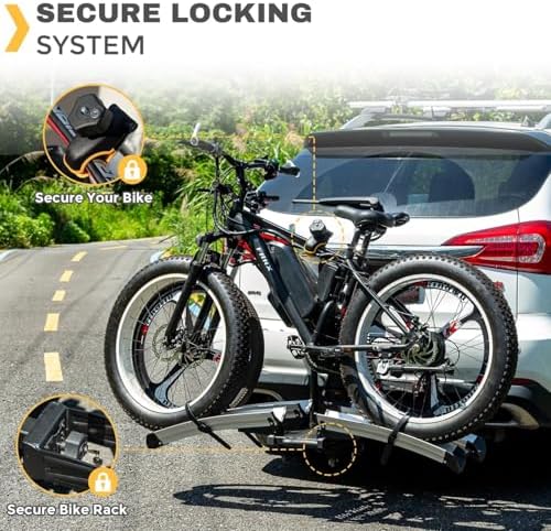 IKURAM R 2 Bike Hitch Mount Platform Carrier, 200 lbs - Image 4