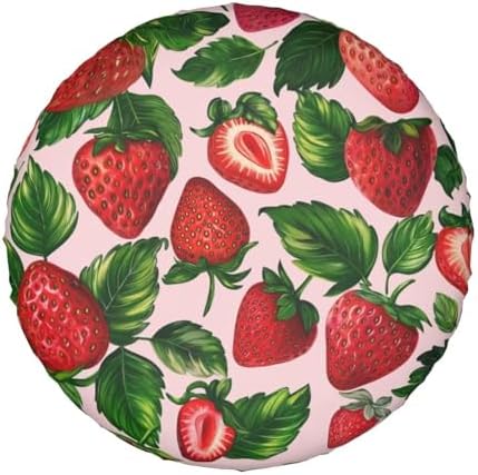Cute Strawberry Tire Covers Print Pink Tire Wheel Protector - Image 7