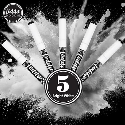 Loddie Doddie White Chalk Markers, Chalkboard Markers, 1 mm Point, 5 Pack - Image 6