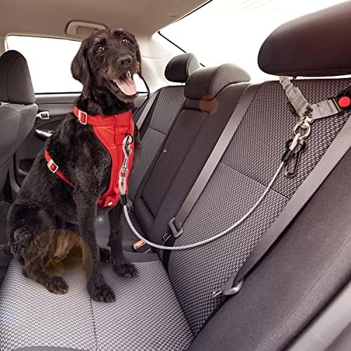 Chew Proof Dog Car Seat Belt, 2 in 1 Steel Cable Dog Car Accessories Headrest - Image 3