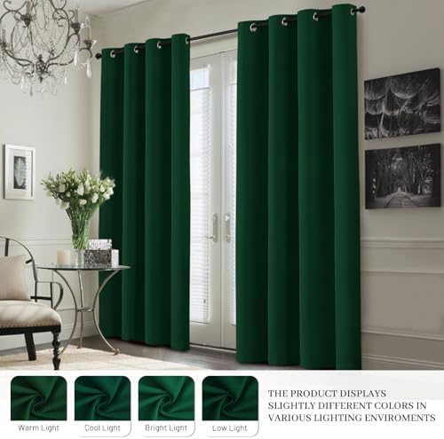 Yakamok Dark Green 100% Blackout Curtains 63 Inches Long 50" Wide 2 Panels - Image 7