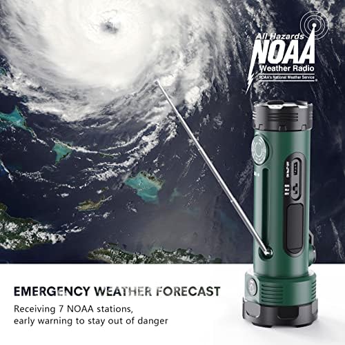 ROCAM NOAA Weather Radio with Hand Crank Flashlight & Emergency Power - Image 2