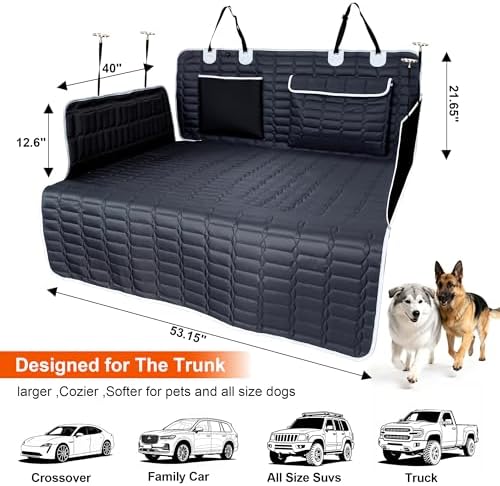 Reliadura SUV Cargo Liner for Dogs, Waterproof Dog Trunk Cover - Image 3