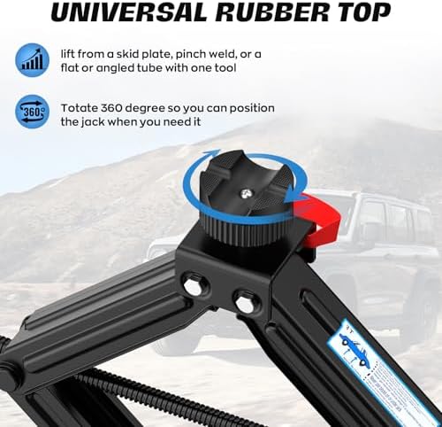 High Lift Scissor Car Jack, 3T Heavy Duty Car Jack, 3/4" Hex Drive - Image 6