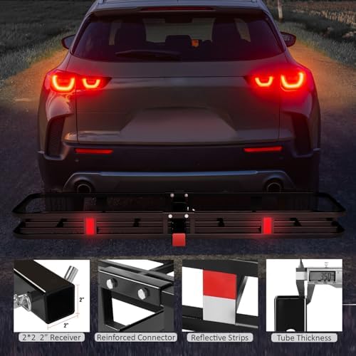 FORWODE 53 x19 Hitch Cargo Carrier, 500 lbs Load Trailer Hitch Cargo Basket - Image 4