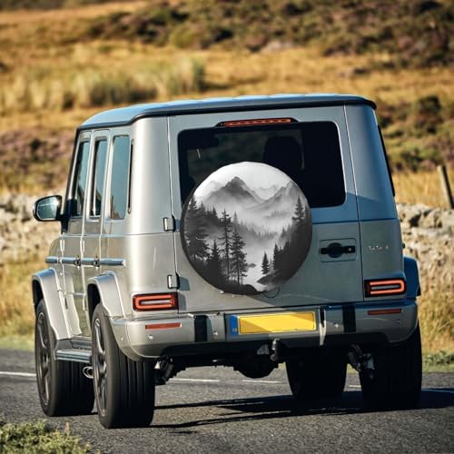 Mountain Lake Tree Landscape Spare Tire Cover Weatherproof Universal Wheel - Image 7