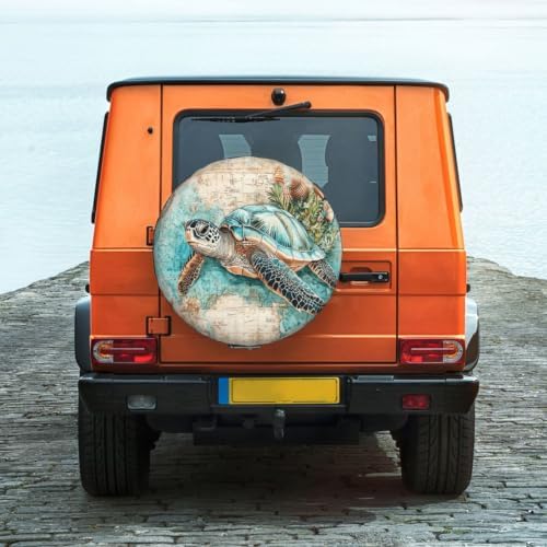 Sea Turtle Spare Tire Cover Waterproof Wheel Cover 15 Inch Universal Fit - Image 2