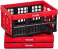 VEVOR Plastic Collapsible Storage Bins, 32L 3 Packs, Stackable Folding Storage by VEVOR