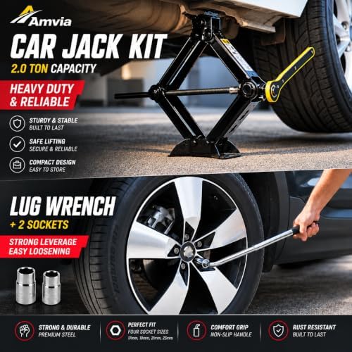 Car Jack Kit 2 Ton Scissor Jack - Image 3