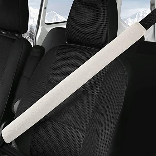 LACDL Extra Long Seatbelt Covers Super Soft Furry by LeadingAComfortableDrivingLife