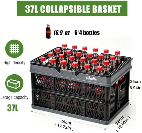 Pack-2 Black Plastic Baskets - Image 2
