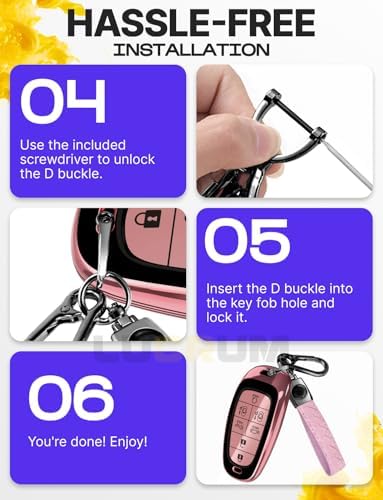 Lucrum Compatible with Hyundai Key Fob Cover & Keychain - Image 7