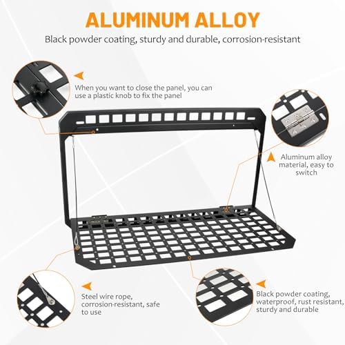 MAIKER OFF ROAD Tailgate Table Rear Foldable Cargo Shelf Aluminum Alloy Storage - Image 5