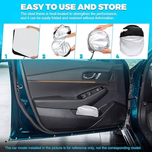 Foldable Front Windshield Sunshade fit - Image 7