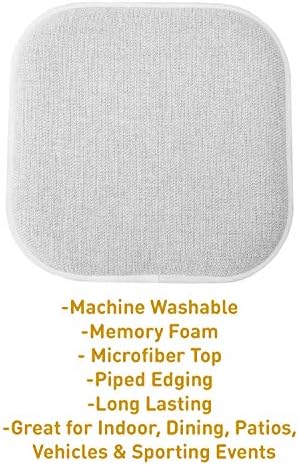 Sweet Home Collection Chair Cushion Memory Foam Pads Honeycomb Pattern Slip Non - Image 3