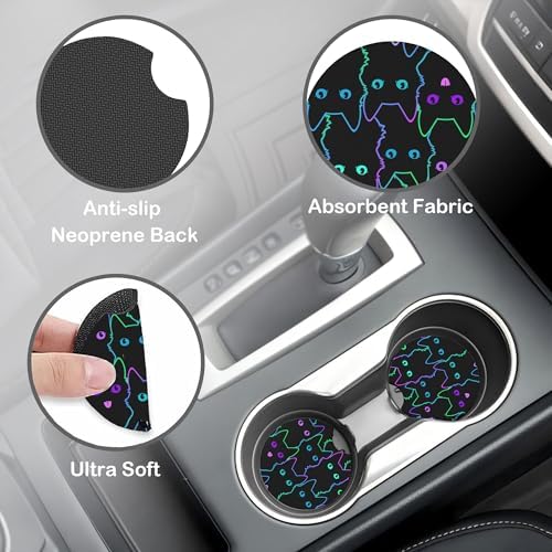 Neon Light Cat Steering Wheel Cover - Image 4