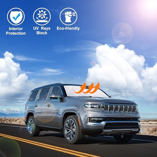 Windshield Sun Shade for 2022-2026 Jeep Wagoneer Accessories - Image 6