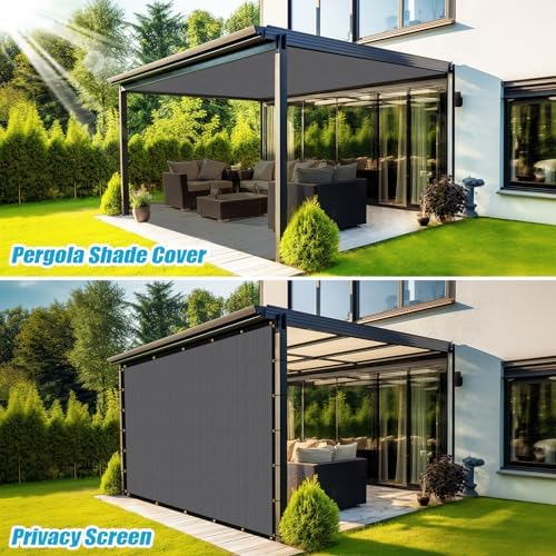 Amagenix 90% Shade Fabric 7'X 22' Gray Sun Shade Cloth - Image 5