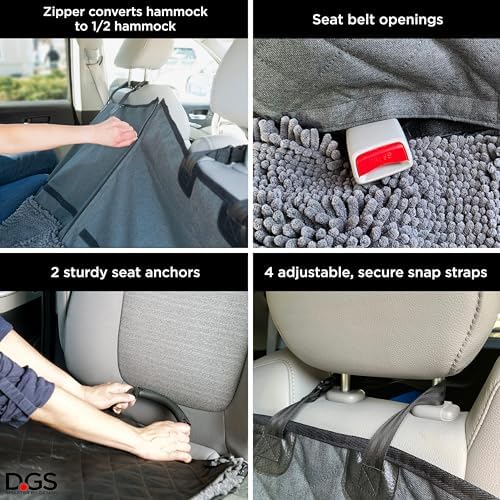 Dog Gone Smart 3-in-1 Nonslip Back Seat Cover & Hammock, - Image 3