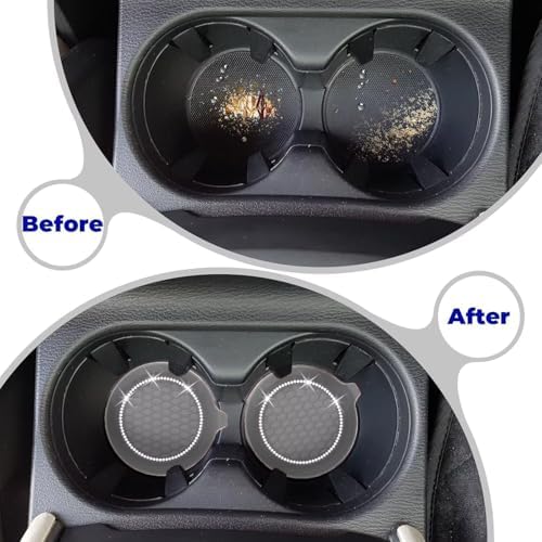 2 PCS Car Cup Coasters, Bling Cup Holder Coaster - Image 6