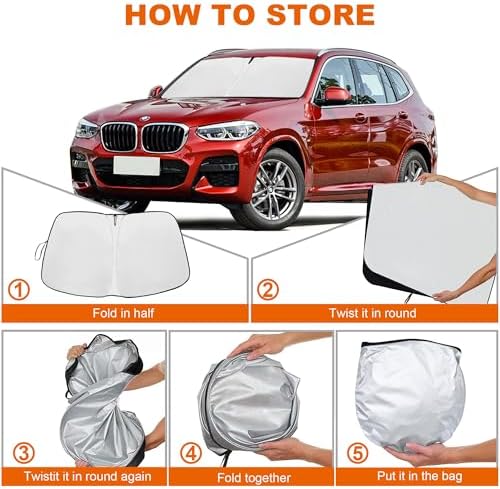 Foldable Front Windshield Sunshade fit - Image 5