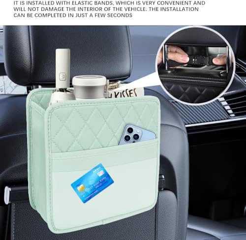 Car Seat Back Organizer, Car Organizers and Storage, Leather Multipurpose - Image 4