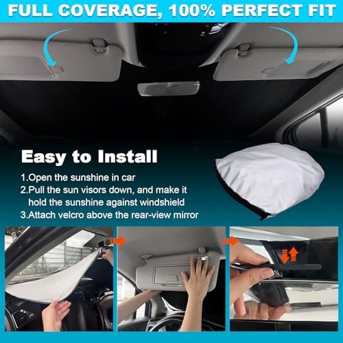 Foldable Front Windshield Sunshade fit - Image 4