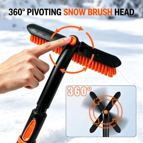 41" Snow Brush 2-in-1 Ice Scrapers - Image 6