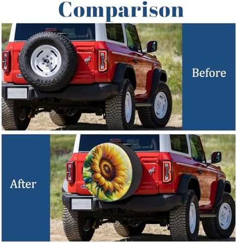 Sunflower Spare Tire Cover Dust-Proof Spare Wheel Covers - Image 5