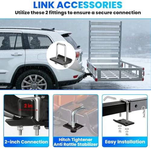 500LBS Foldable Aluminum Wheelchair Carrier - Image 6