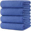 POLYTE 430 GSM Poly Blend Microfiber Quick Dry Waffle Bath Towel, 30x60 in by Polyte