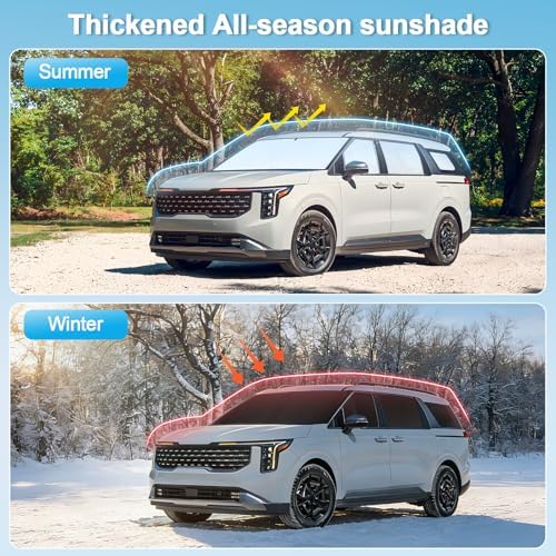 KMF 8pcs Thicken Sun Shades for Ford Fusion 2013-2021 Accessories, Full Car - Image 6
