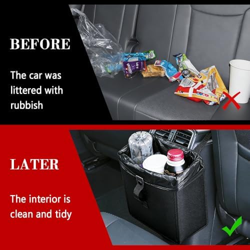 Car Trash Can, Car Trash Bin, 2.8 Gallons Large Capacity Automotive Trashcan - Image 6