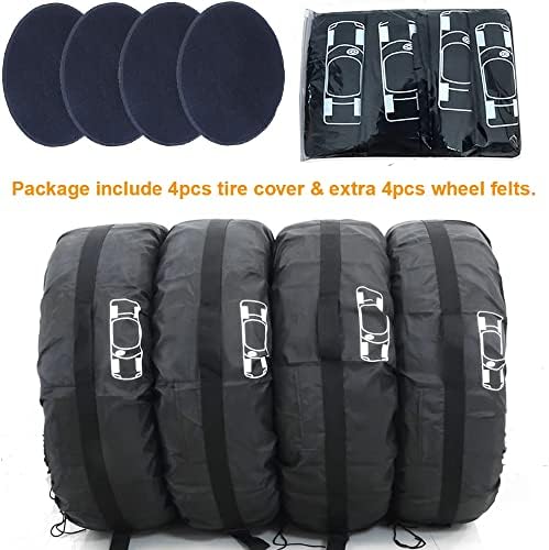 Tire Cover 4pcs Skyour Adjustable Waterproof Seasonal Spare Car Wheel Tire - Image 7