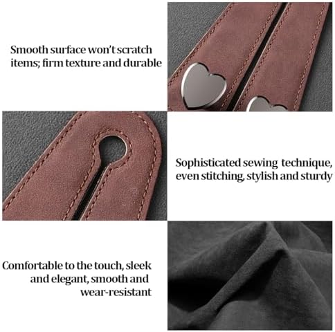 2PCS Car Seat Headrest Hooks, Heart-Shaped Twin Hook Vehicle Seat Back Purse - Image 4